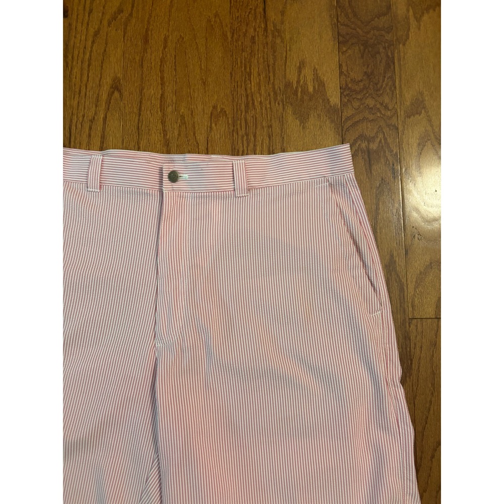 Callaway Pink and White Striped Sear Sucker Shorts Size 38 - Picture 3 of 11